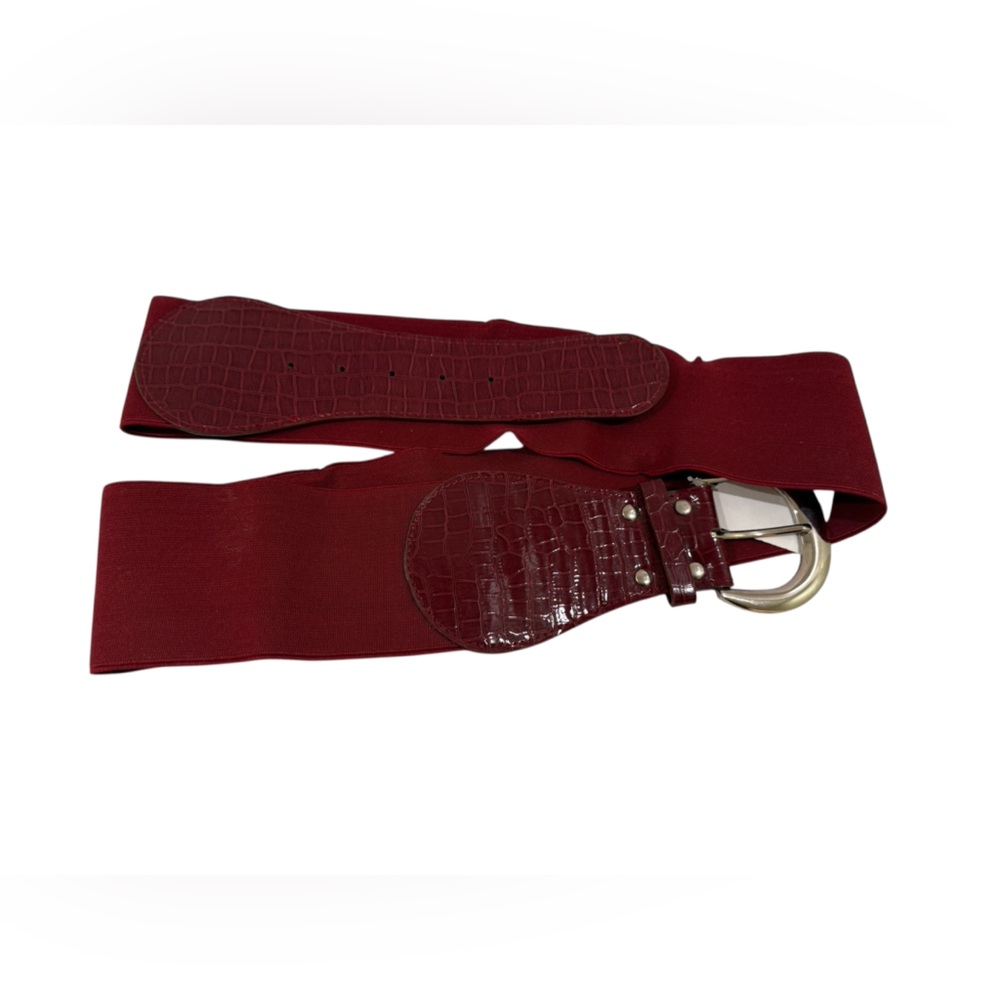 NEW Lane Bryant Cherry Croc Print Stretch Belt ~ Size 22/24